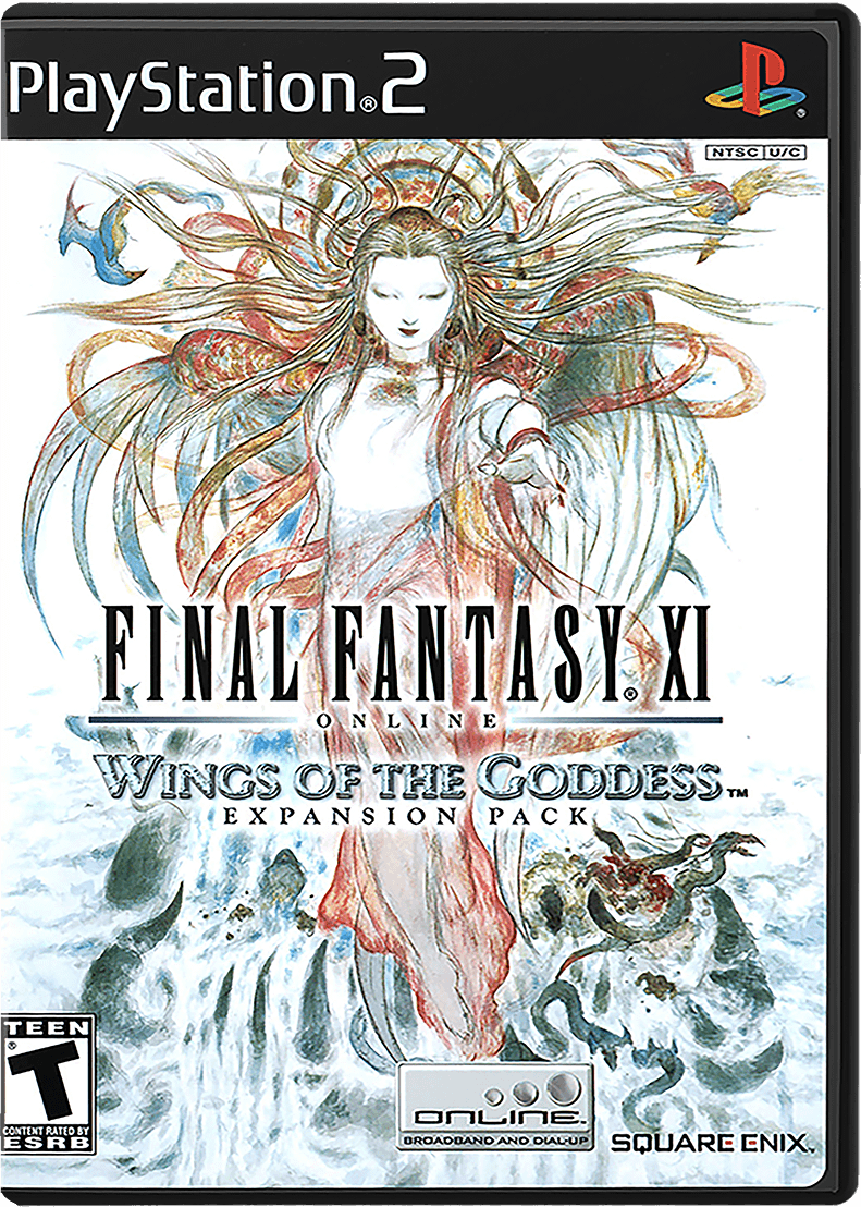 Final Fantasy XI Wings of the Goddess box art for Playstation 2